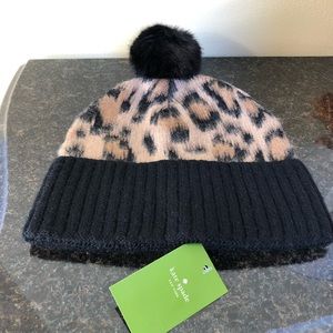 kate spade Accessories - Kate Spade Leopard Pom Hat kate spade Accessories - Kate Spade Leopard Pom Hat